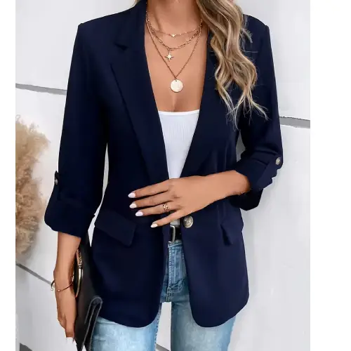 blazer azul navy de mujer en AliExpress México