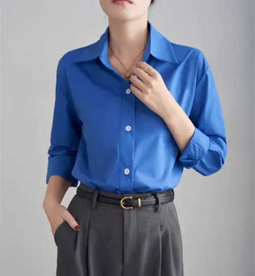 camisa azul rey para mujer en AliExpress México