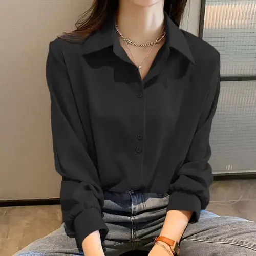 camisa negra para mujer en AliExpress México