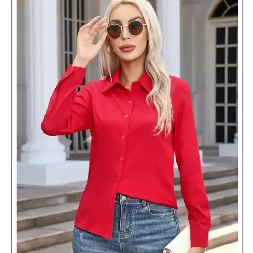 camisa roja para mujer en AliExpress México