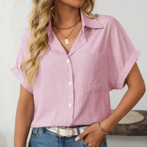 camisa rosa para mujer en AliExpress México