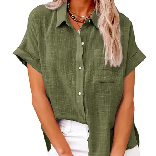 camisa verde para mujer en AliExpress México