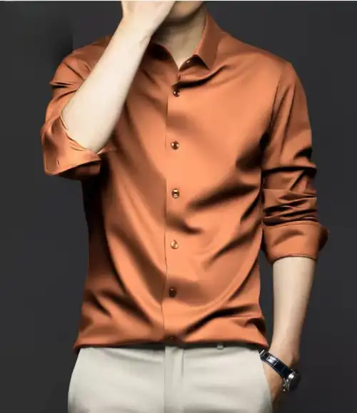 camisa seda de hombre en AliExpress México