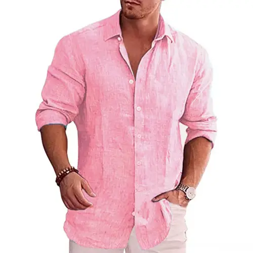 camisa lino de hombre en AliExpress México