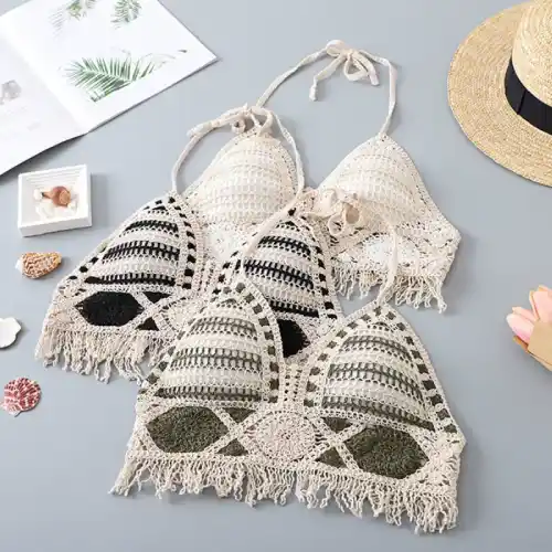 crop top a crochet para mujer en AliExpress México