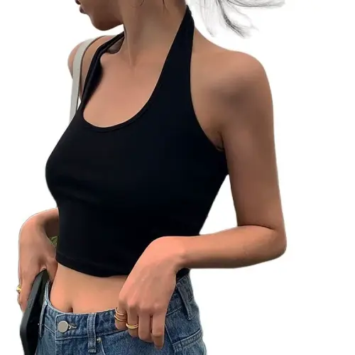 crop top negro para mujer en AliExpress México