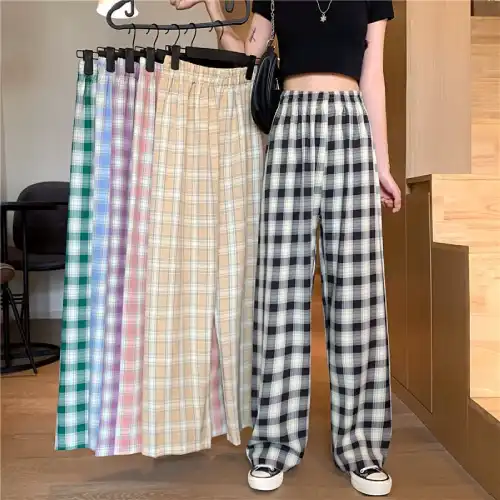 pantalón a cuadros de mujer en AliExpress México