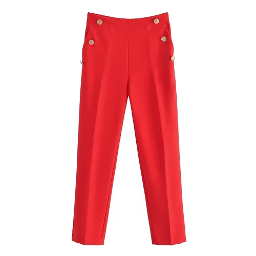 pantalón rojo mujer en AliExpress México