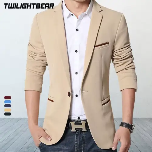 Blazer Slim Fit para hombre en AliExpress México