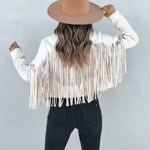 chamarra con flecos para mujer en AliExpress México