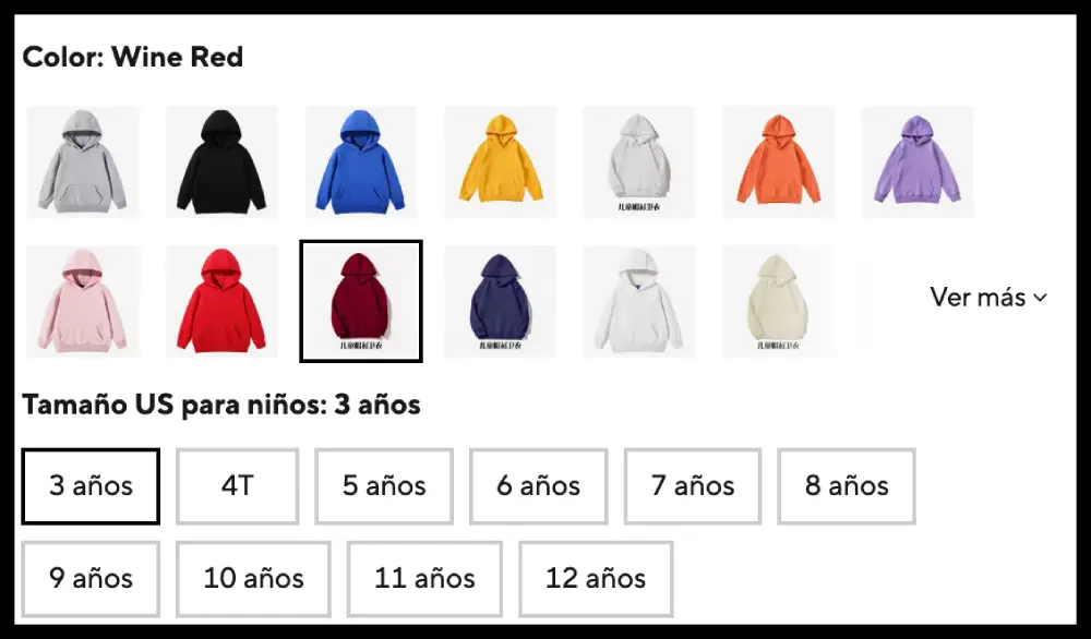 elegir Sudaderas para Niñas por talla en AliExpress México