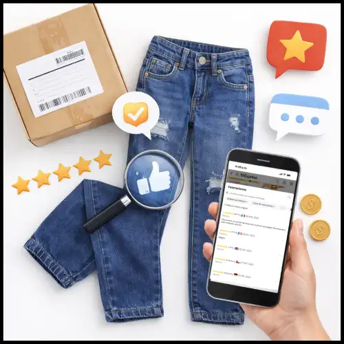 valoraciones de jeans para niñas en AliExpress México