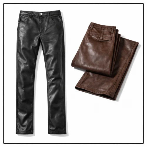 Pantalones de cuero para hombre en AliExpress México
