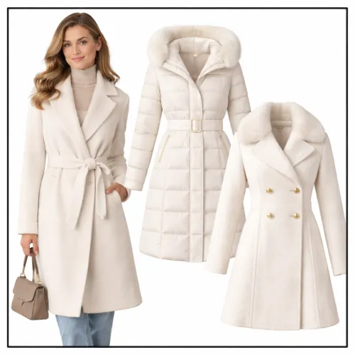 abrigo blanco para mujer en AliExpress México