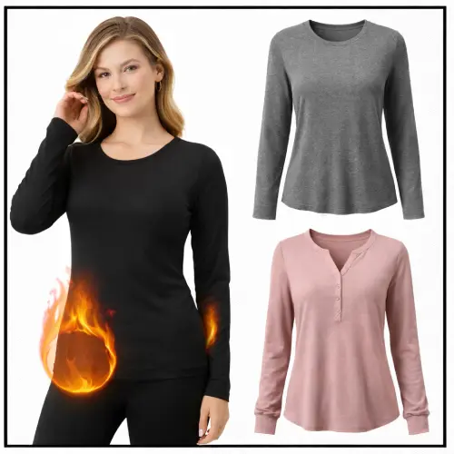 Blusa termica mujer y blusas manga larga para mujer en AliExpress México