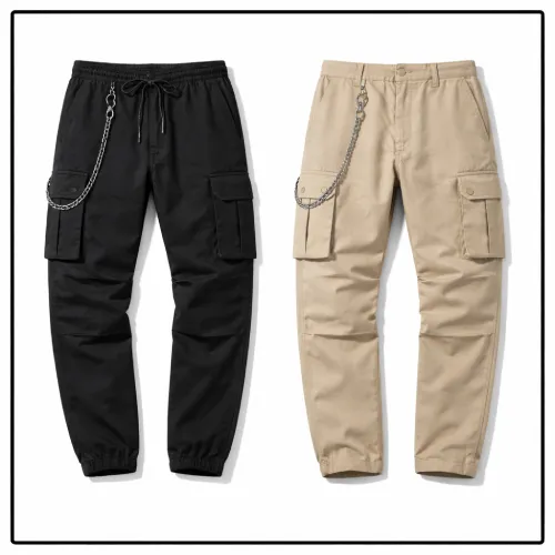 Pantalón cargo con cadena en AliExpress México