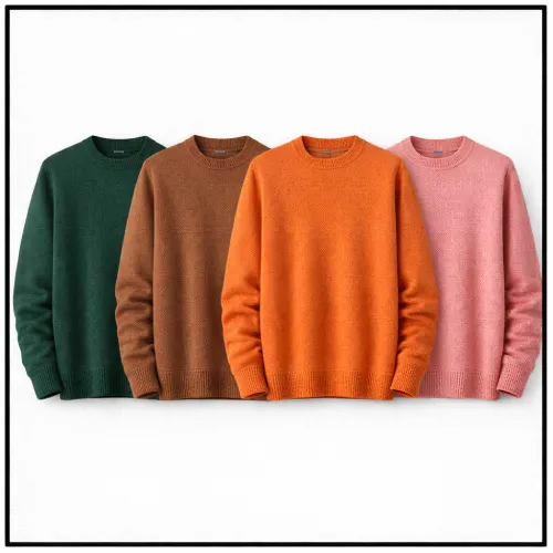 Suéter verde, café, naranja y rosa para hombre en AliExpress México