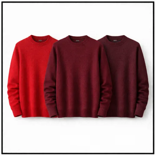 Suéter rojo, guinda y color vino para hombre en AliExpress México