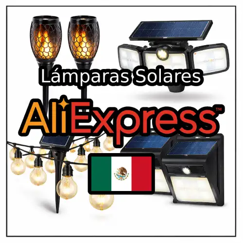 lámparas solares en AliExpress México