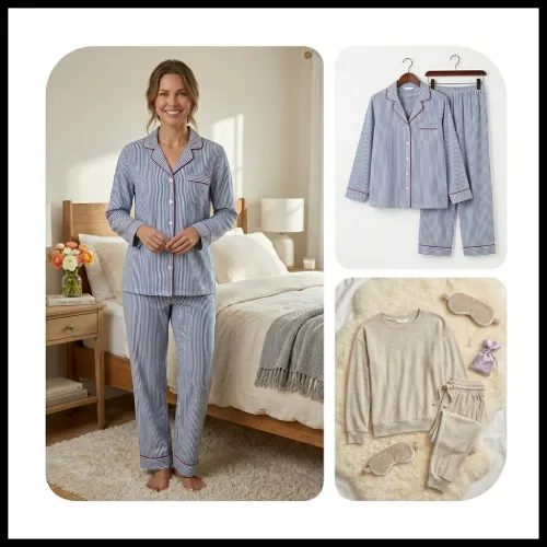 Pijama de botones mujer y conjunto de pijama mujer en AliExpress México