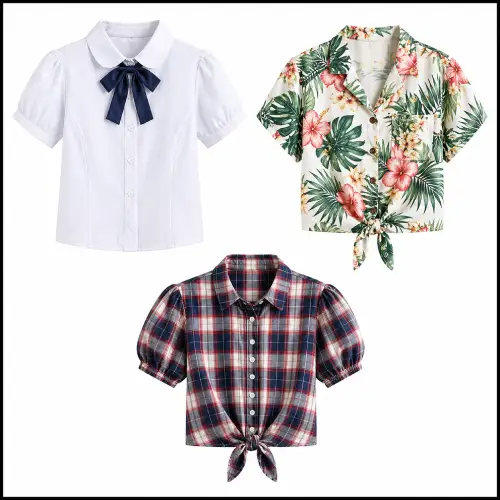 Blusas escolares, hawaianas y a cuadros en AliExpress México