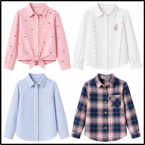 Camisas manga larga para niñas y variaciones en AliExpress México