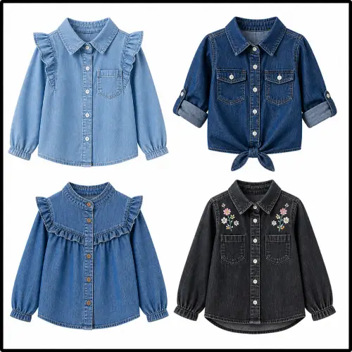 Camisas vaqueras y de mezclilla para niñas en AliExpress México