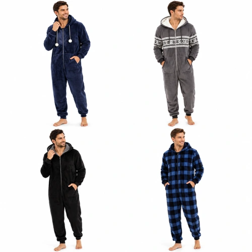 Pijama mameluco hombre para climas fríos y descanso cómodo en AliExpress México