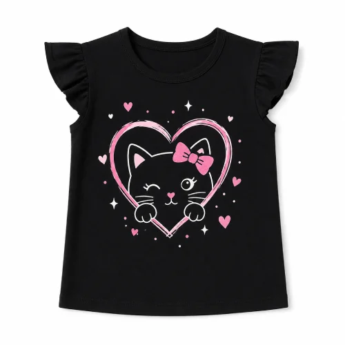 Playera negra para niña en AliExpress Chile