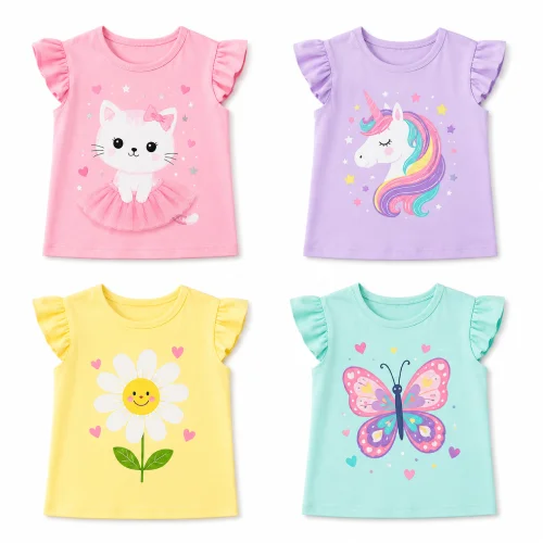 Playeras de colores para niñas en AliExpress México