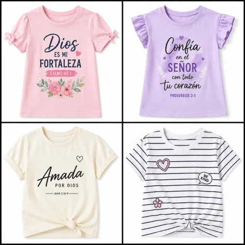 Playeras cristianas y casuales para niñas en AliExpress México