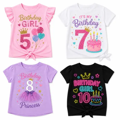 Playeras de cumpleaños para niñas en AliExpress México